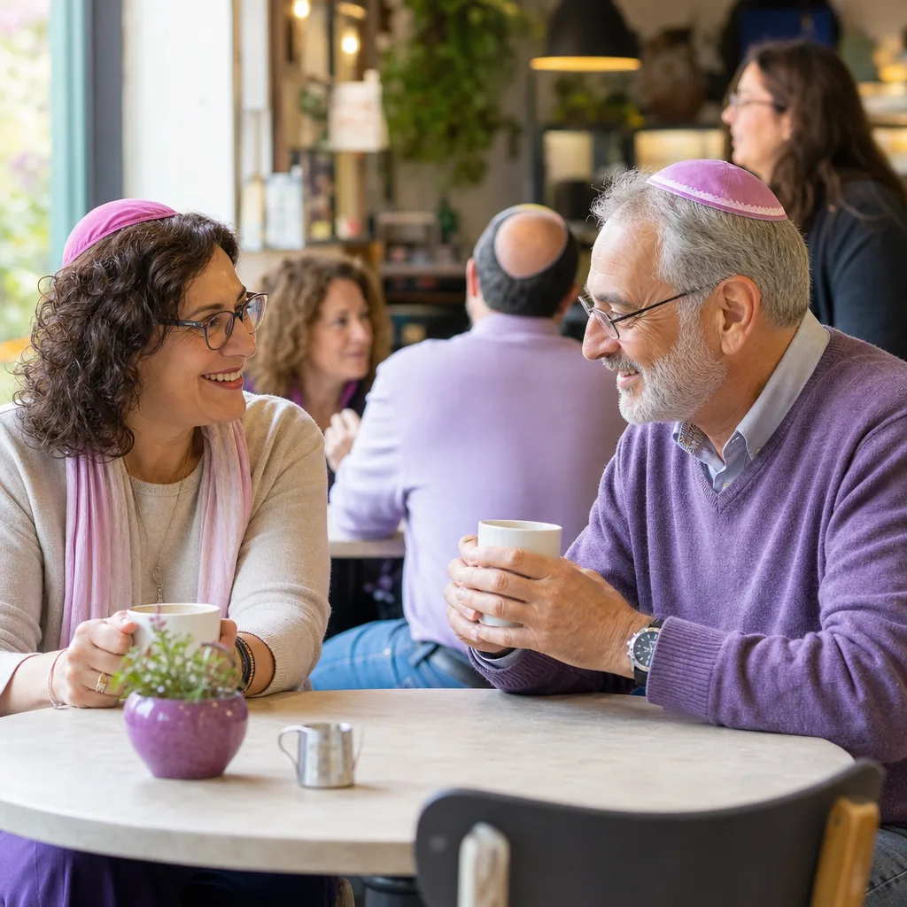 Mature woman writing a clear and thoughtful dating profile at home